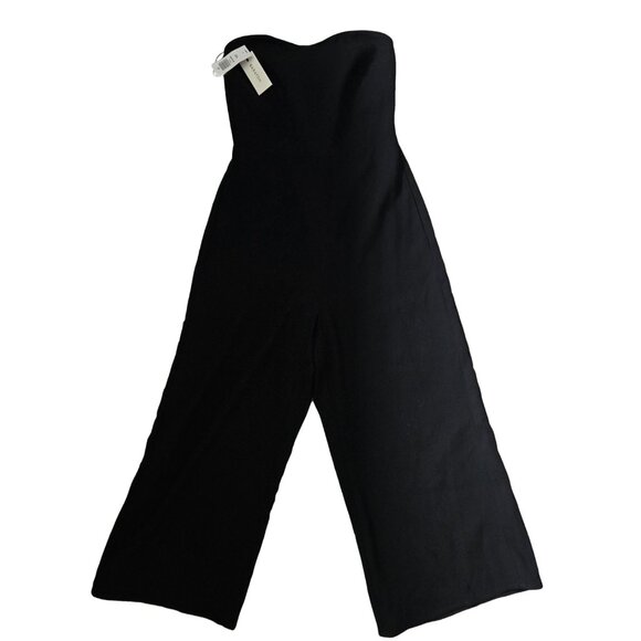 NWT Aritzia BABATON Roshan Black Cropped Leg Jumpsuit 0 - Picture 2 of 8
